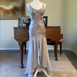 Sue Wong Beaded Silk Evening Gown Size 4